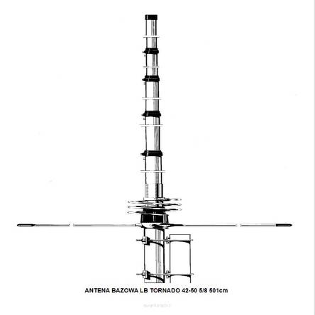 ANTENA BAZOWA LB TORNADO 42-50 MHz