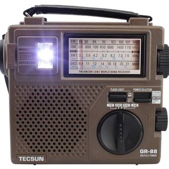 Tescun GR-88  odbiornik radiowy z ręczną prądnicą i światłem LED
