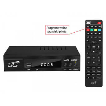 TUNER DVB-T2 LTC DVB501 Z PILOTEM PROGRAMOWALNYM LXDVB501