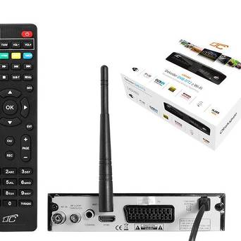 TUNER DVB-T-2 z funkcją WI-FI i pilotem programowalnym, H.265. HEVC