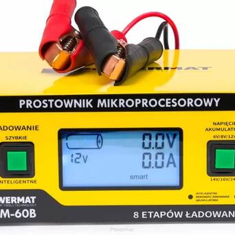 PM-PM-60B prostownik mikroprocesorowy do akumulatorów 6V-24V Powermat