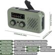 Radio awaryjne, Prądnica ,ładowarka solarna, Power Bank alarm SOS światło LED na kemping - 2