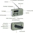 Radio awaryjne, Prądnica ,ładowarka solarna, Power Bank alarm SOS światło LED na kemping - 4